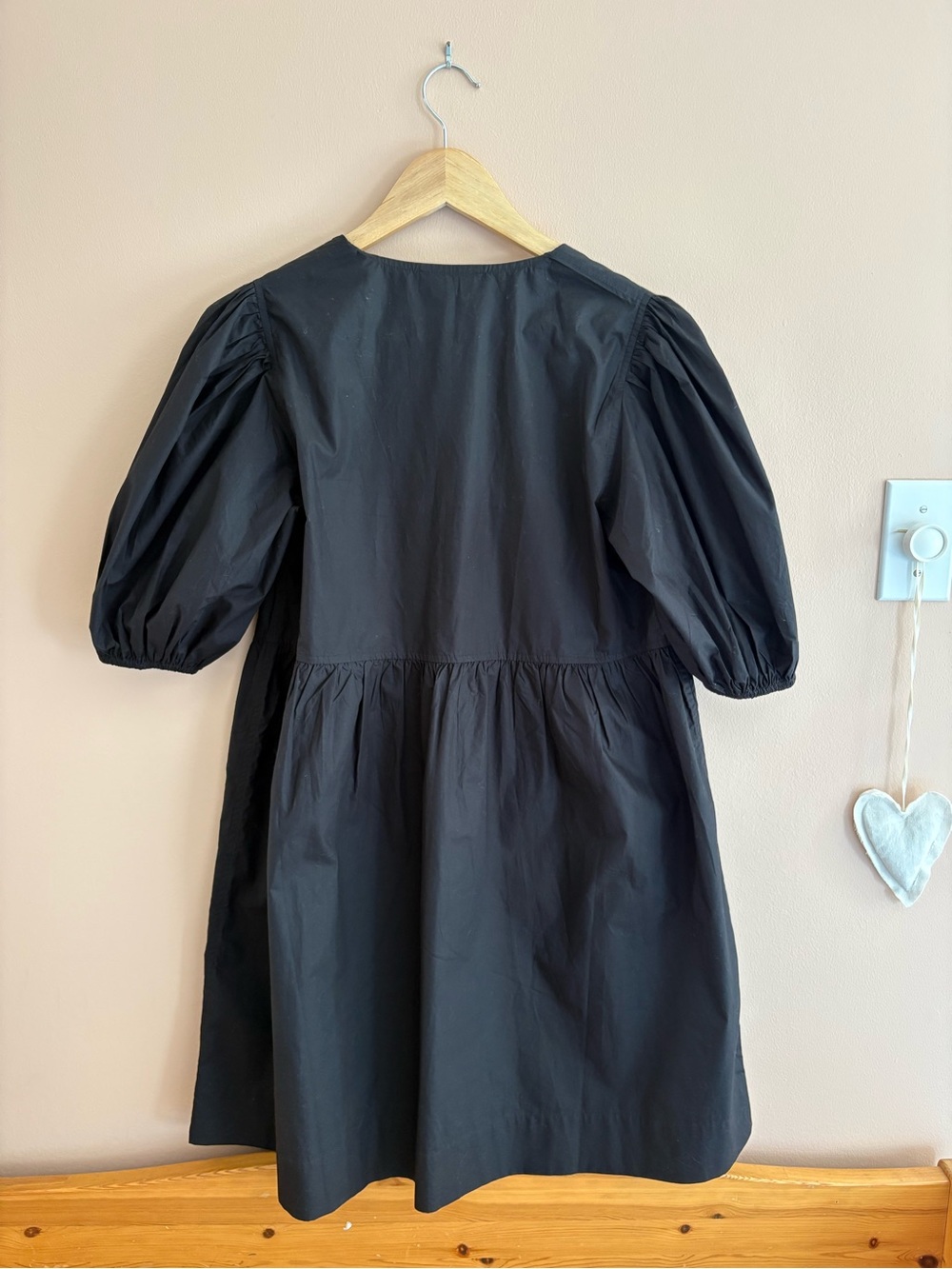 Ganni Black Puff-Sleeve Mini Dress - Picture 4 of 5
